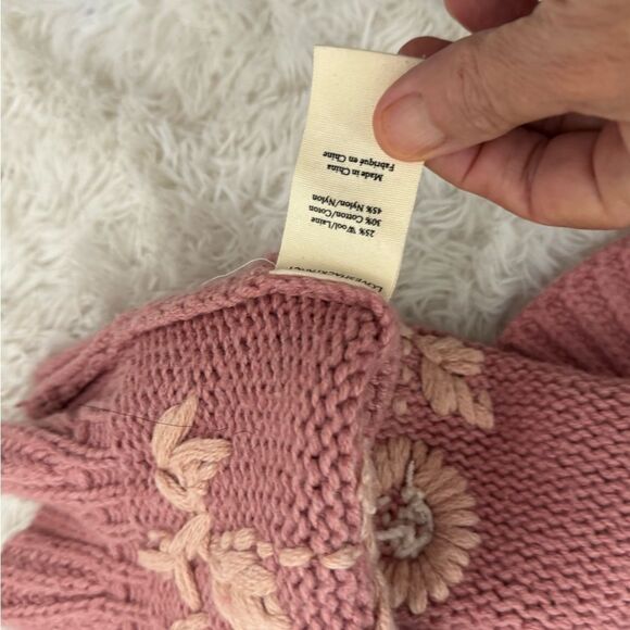 LoveShackFancy Oxford Wool Blend Mini Sweater Skirt in Pink Size S - Picture 11 of 11